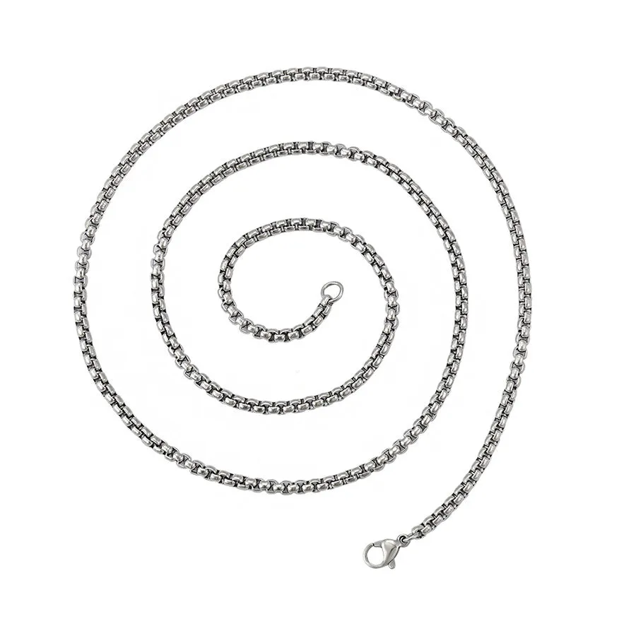 Rhodium Plated Punk Men’s Necklace