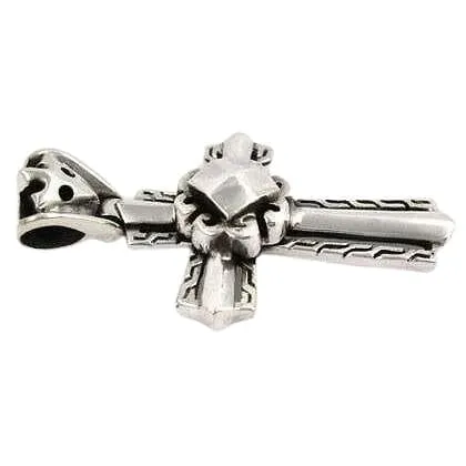 Rocker Knight Sterling Silver Cross Pendant