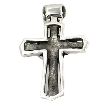 Rocker Knight Sterling Silver Cross Pendant