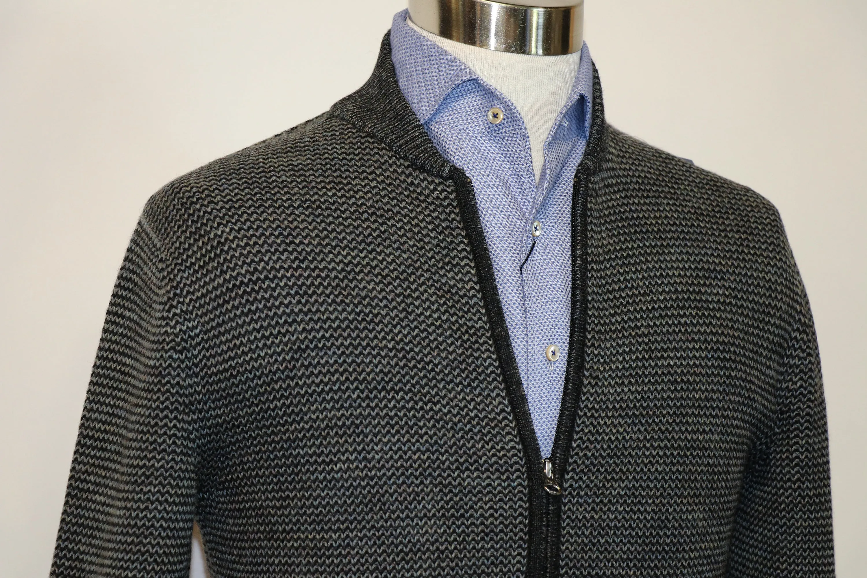 Royal Alpaca Full Zip Bomber Sweater-Jacket