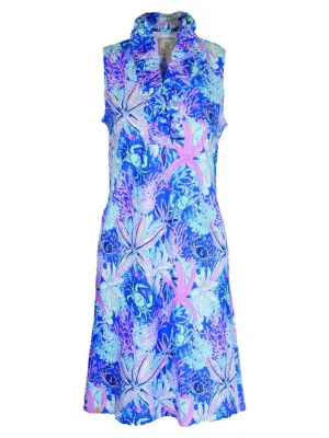 Ruffled Neck Dress by Simply Southern - Reef