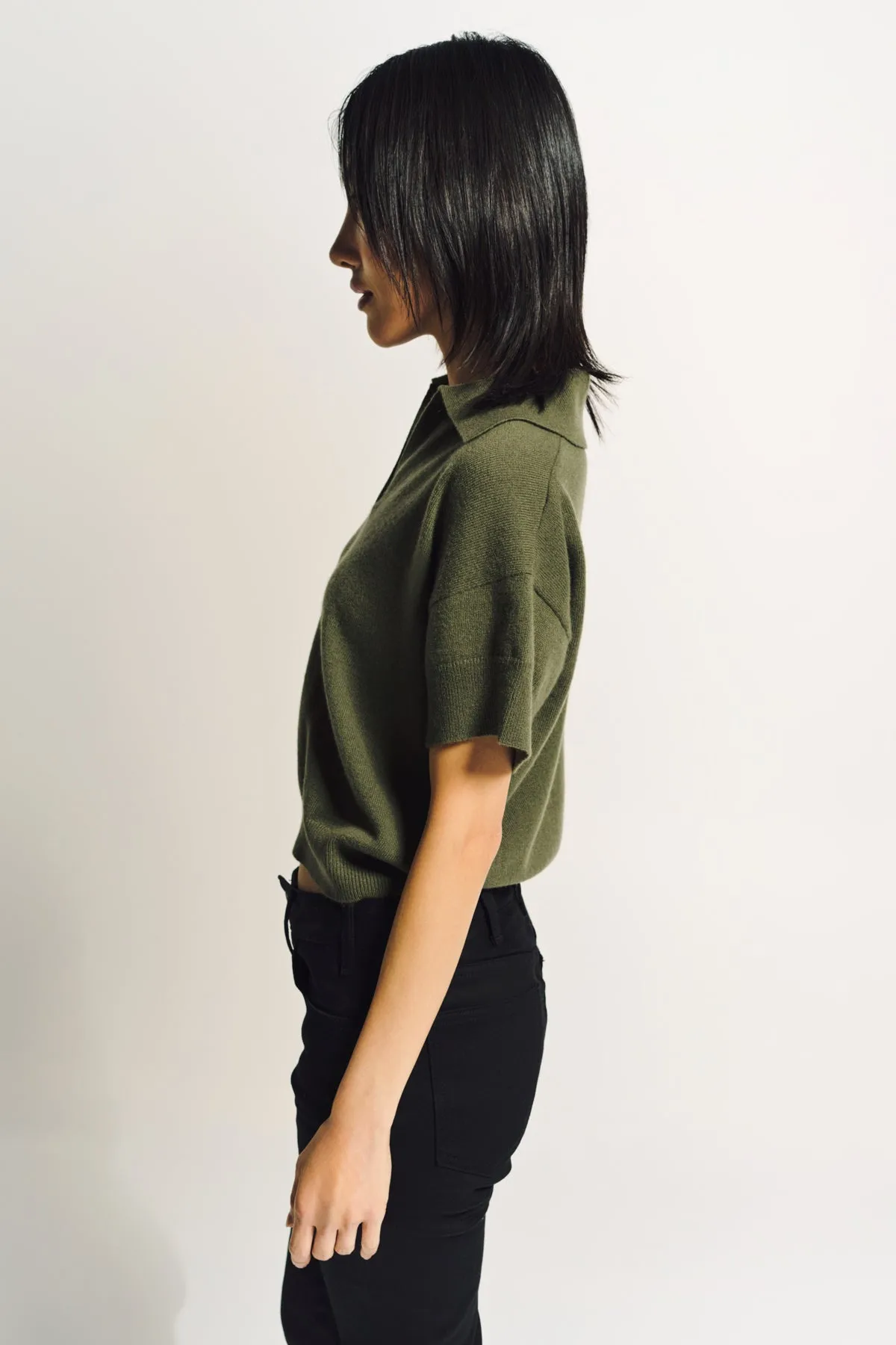 SABLYN | MIRABELLE RELAXED SHORT SLEEVE CASHMERE POLO