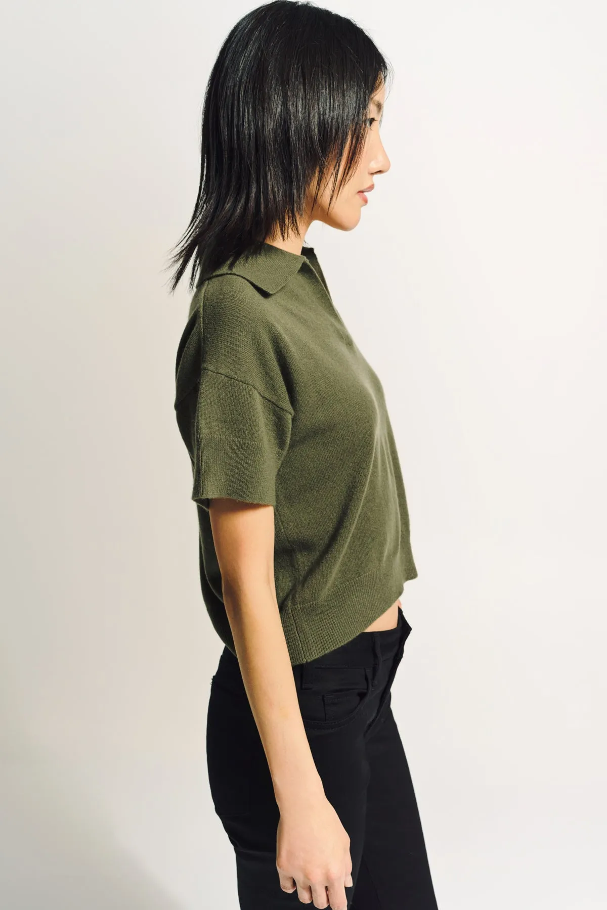 SABLYN | MIRABELLE RELAXED SHORT SLEEVE CASHMERE POLO