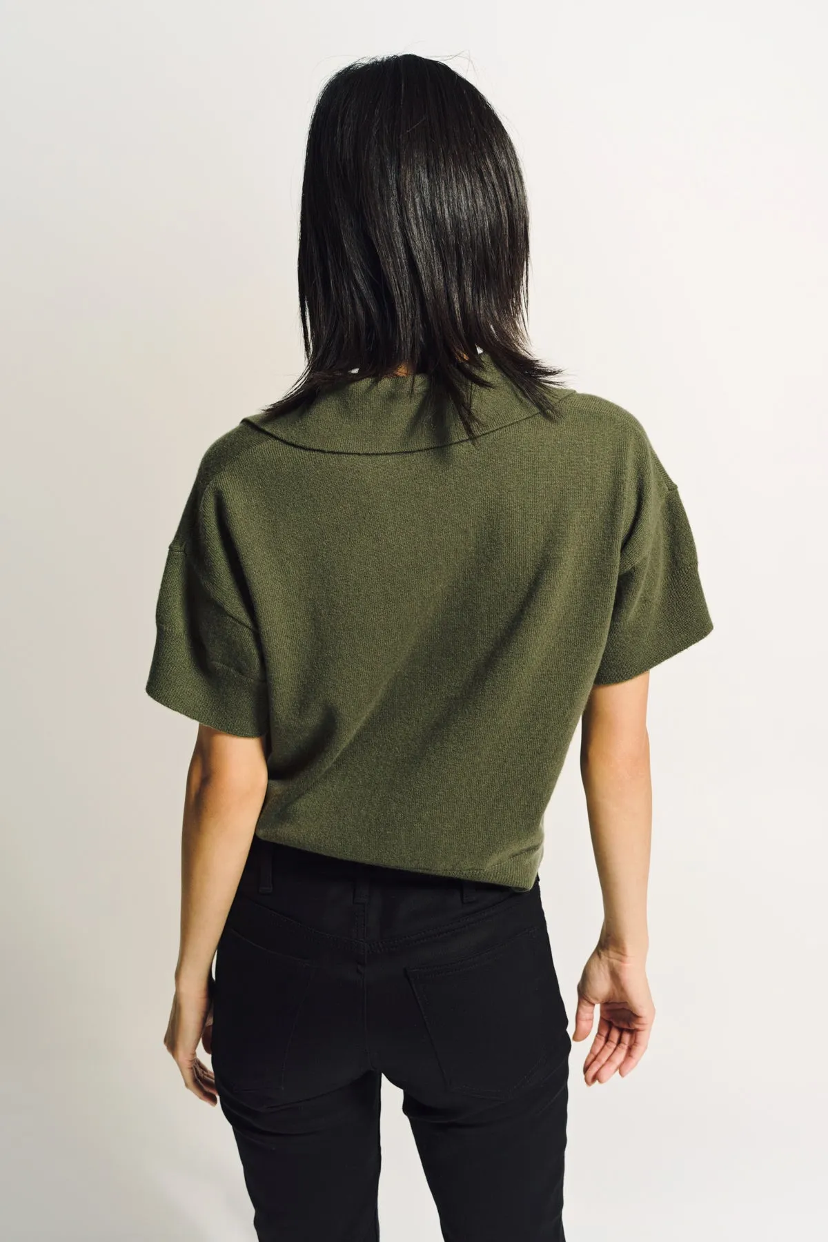 SABLYN | MIRABELLE RELAXED SHORT SLEEVE CASHMERE POLO