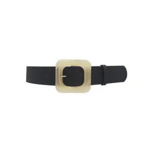 Sage Sea Side Tonal Plastic Circle Buckle PU Belt