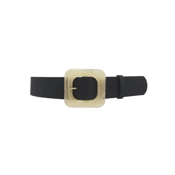 Sage Sea Side Tonal Plastic Circle Buckle PU Belt