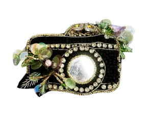 Sahi London - Pop Art Black Silver Camera Brooch