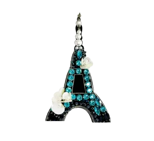 Sahi London - Pop Art Turquoise Eiffle Tower Brooch
