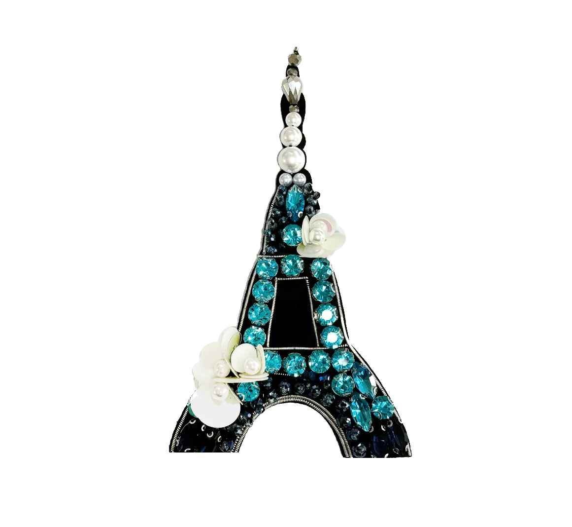 Sahi London - Pop Art Turquoise Eiffle Tower Brooch