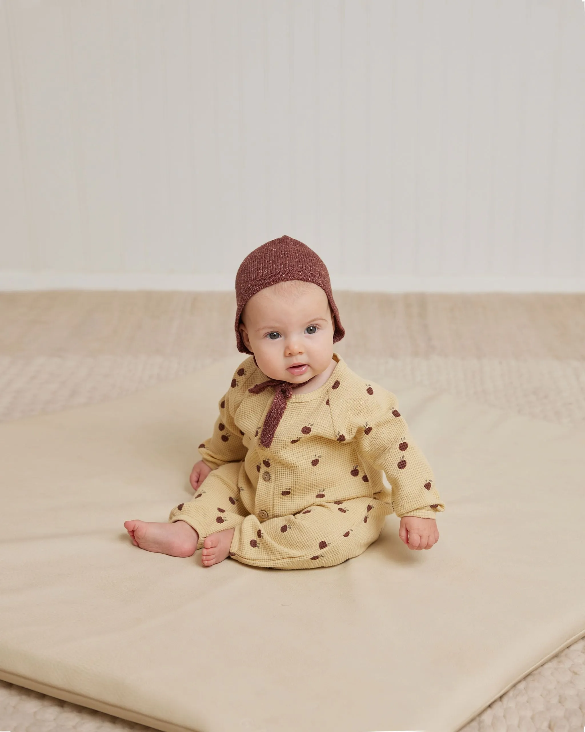 SALE - QUINCY MAE KNIT BONNET || HEATHERED PLUM