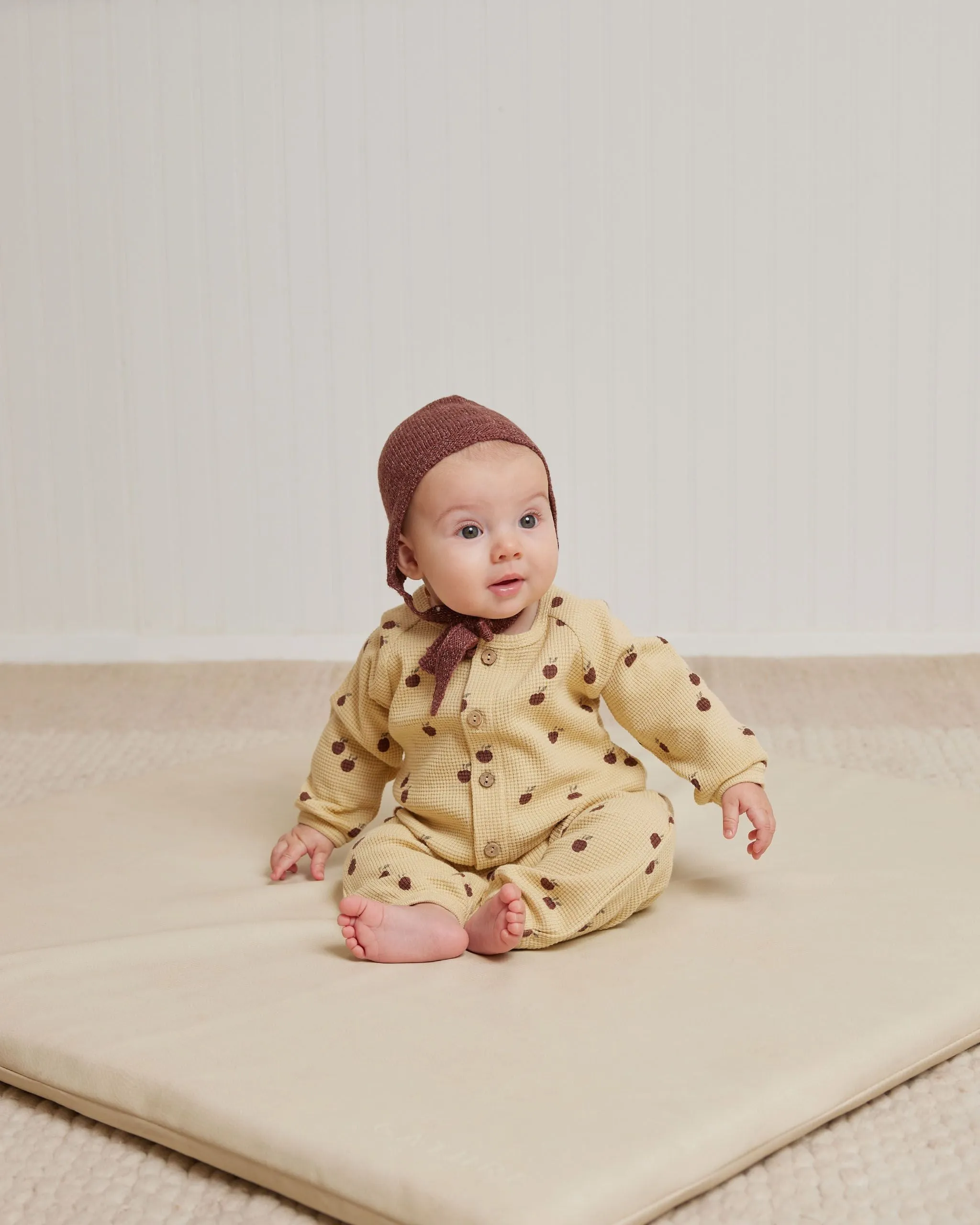 SALE - QUINCY MAE KNIT BONNET || HEATHERED PLUM