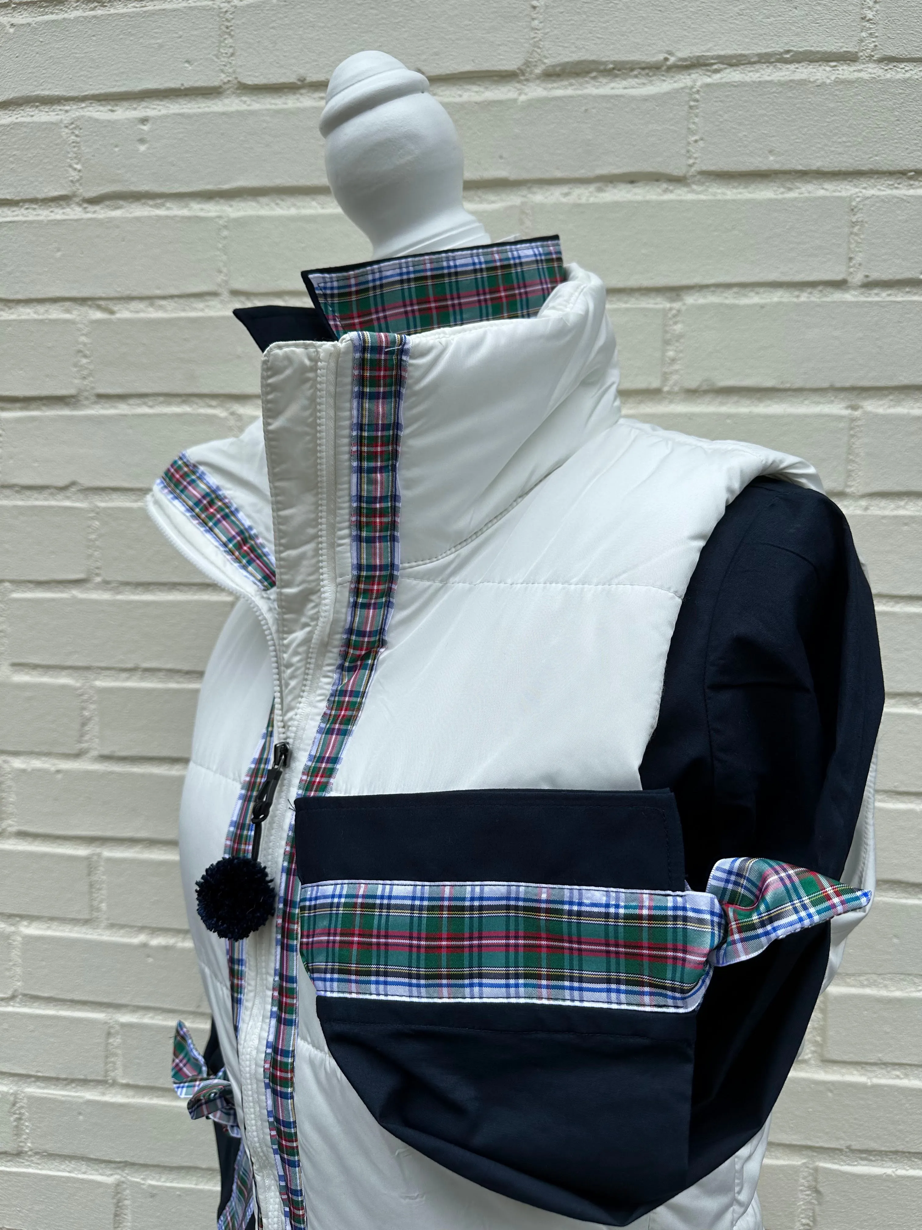 SALE - S & XL ONLY Ann 3/4 Sleeve Ribbon Tie Shirt (Ann16) *FINAL SALE*