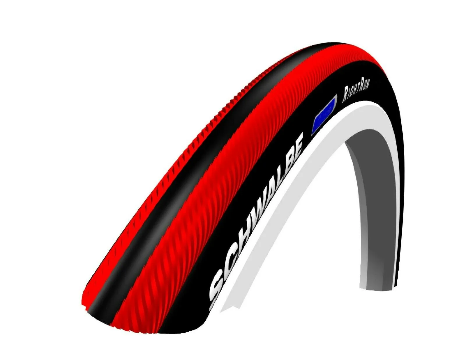 Schwalbe Rightrun 24 x 1.00 Puncture Protection Wheelchair Tyre - Red & Black