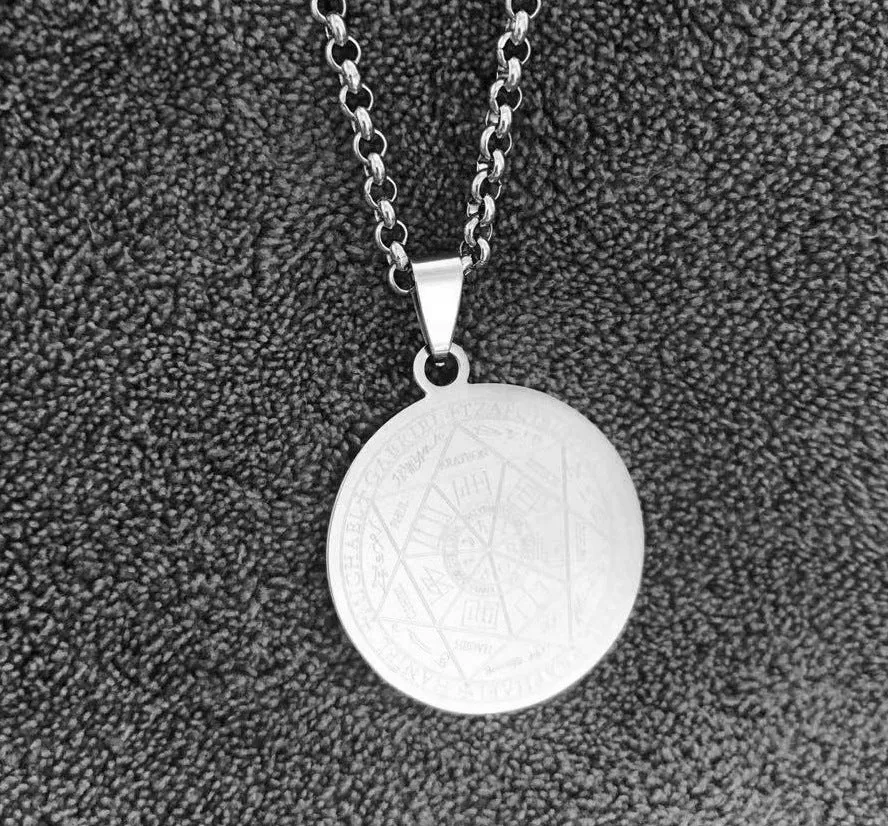 SISSLIA Fashion Casual Hip Hop Chains For Men Stainless Steel Round Pendant For Necklace Jewelry