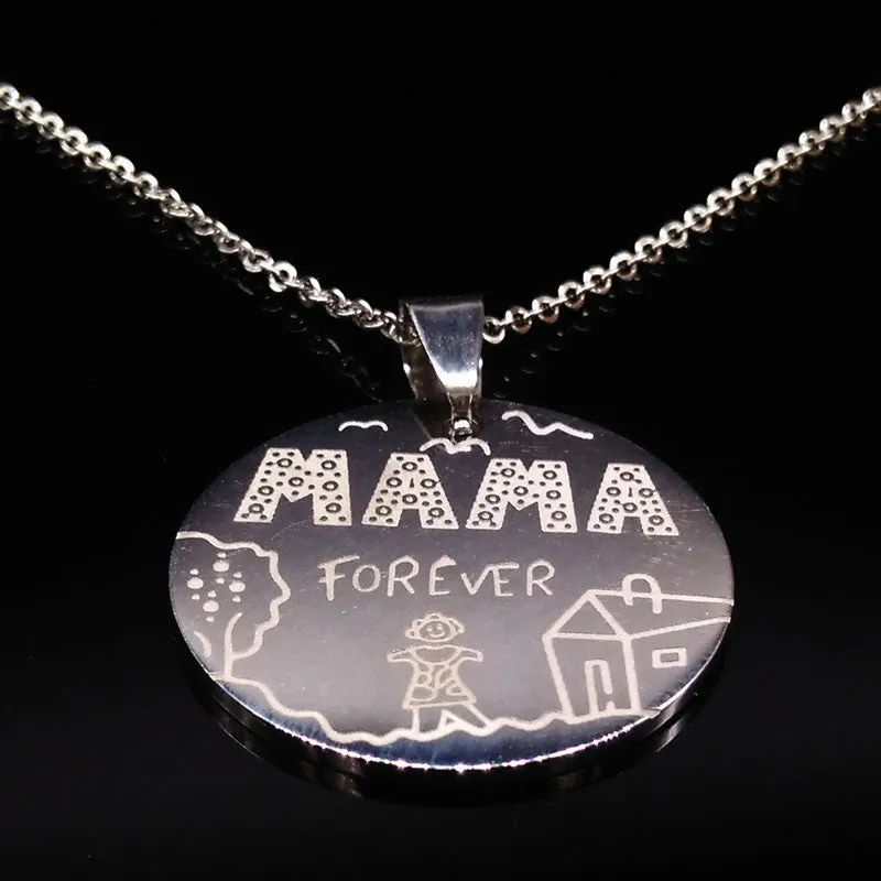 SISSLIA Fashion Jewelry Personalized Customized Hip Hop Stainless Steel Round Necklace For Men Jewelry