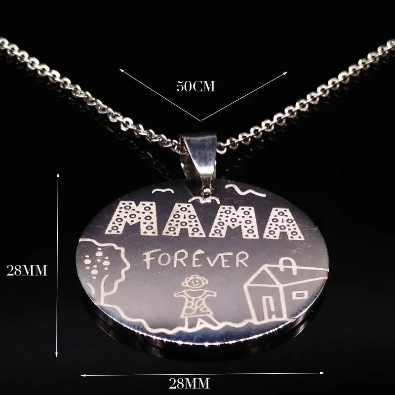 SISSLIA Fashion Jewelry Personalized Customized Hip Hop Stainless Steel Round Necklace For Men Jewelry