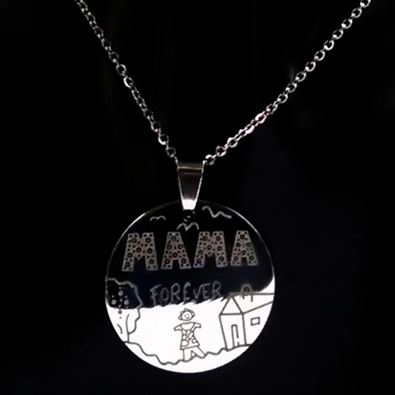 SISSLIA Fashion Jewelry Personalized Customized Hip Hop Stainless Steel Round Necklace For Men Jewelry