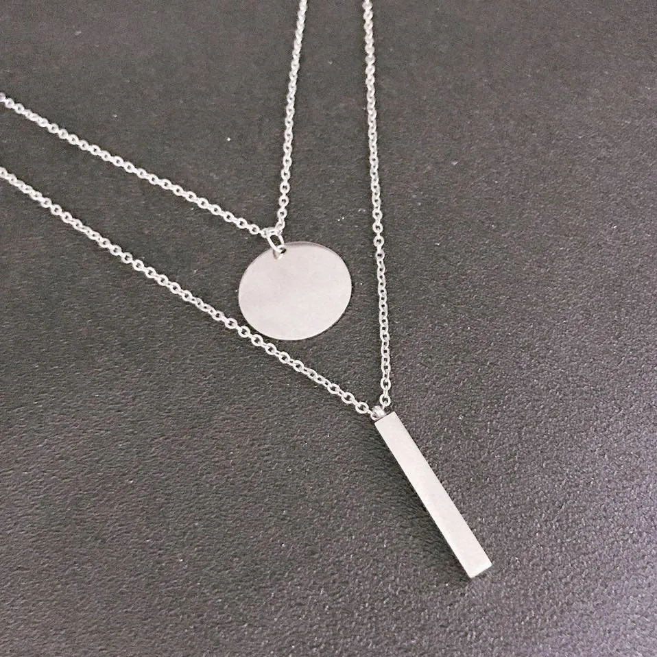 SISSLIA Hip Hop Cold Wind Pentagram Pendant Silver Stainless Steel Necklace For Women