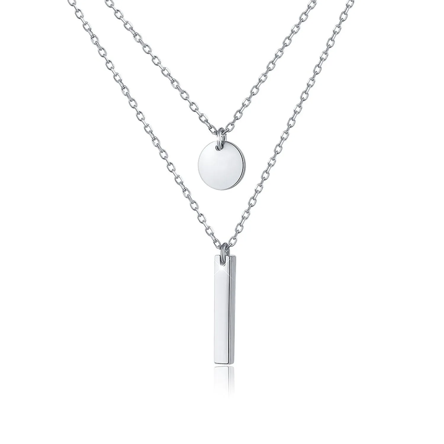 SISSLIA Hip Hop Cold Wind Pentagram Pendant Silver Stainless Steel Necklace For Women