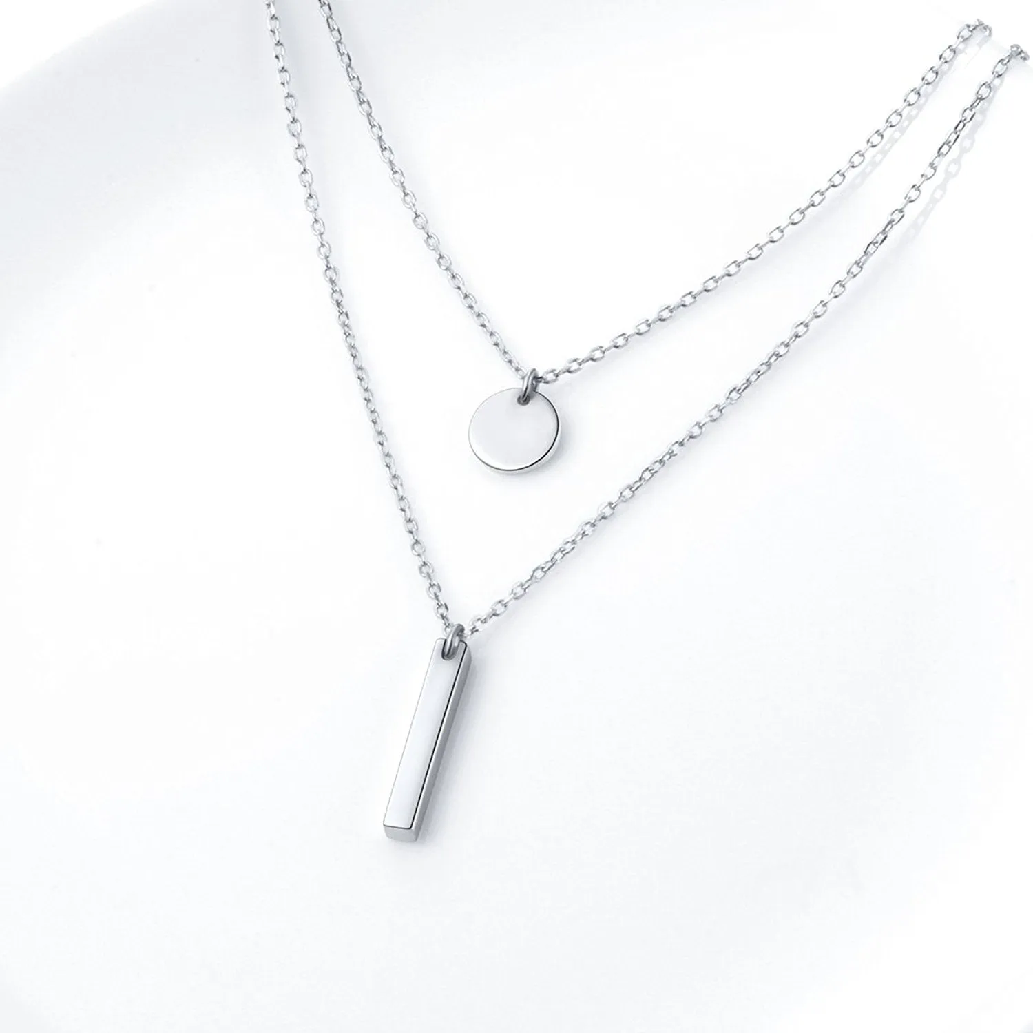 SISSLIA Hip Hop Cold Wind Pentagram Pendant Silver Stainless Steel Necklace For Women