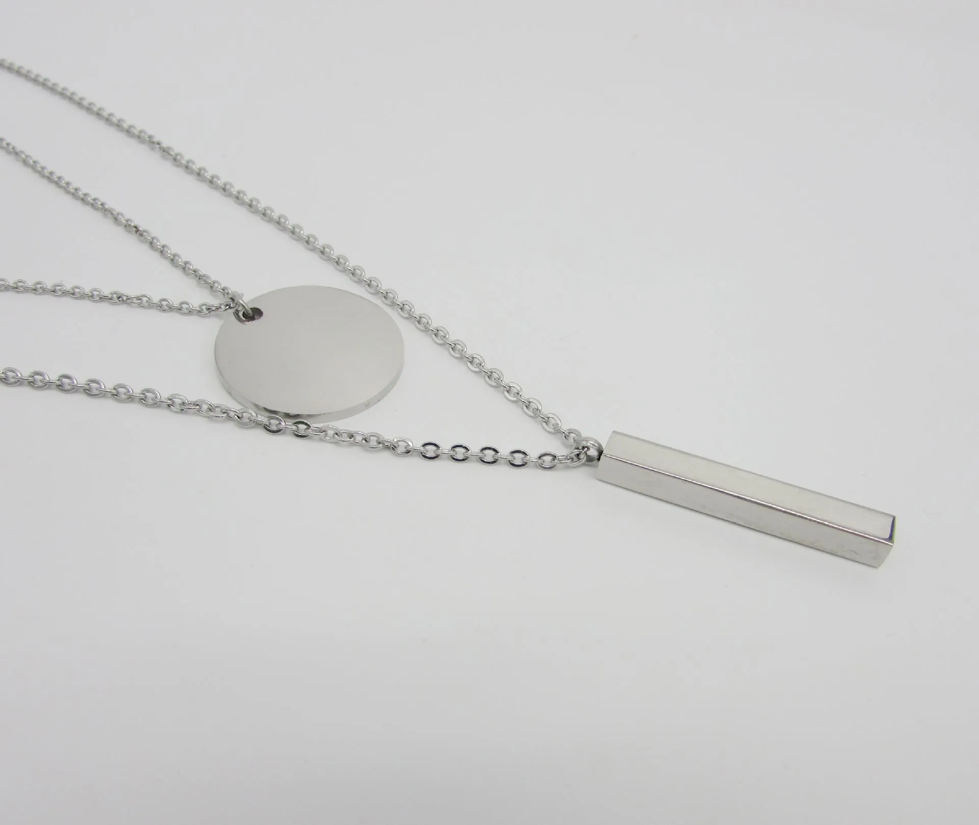 SISSLIA Hip Hop Cold Wind Pentagram Pendant Silver Stainless Steel Necklace For Women
