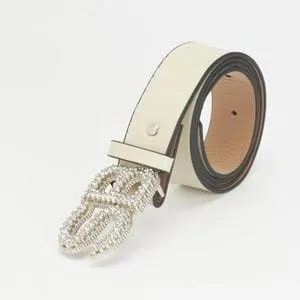 SissyBoy Ladies Bling Belt Cream