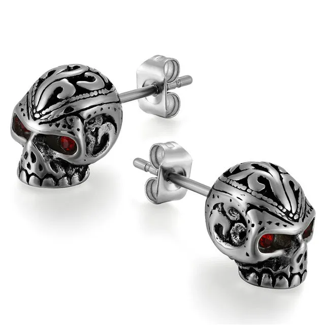 Skull Punk Stud Earrings