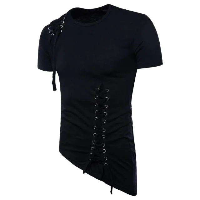 Slim fit street-punk style men's t-shirt