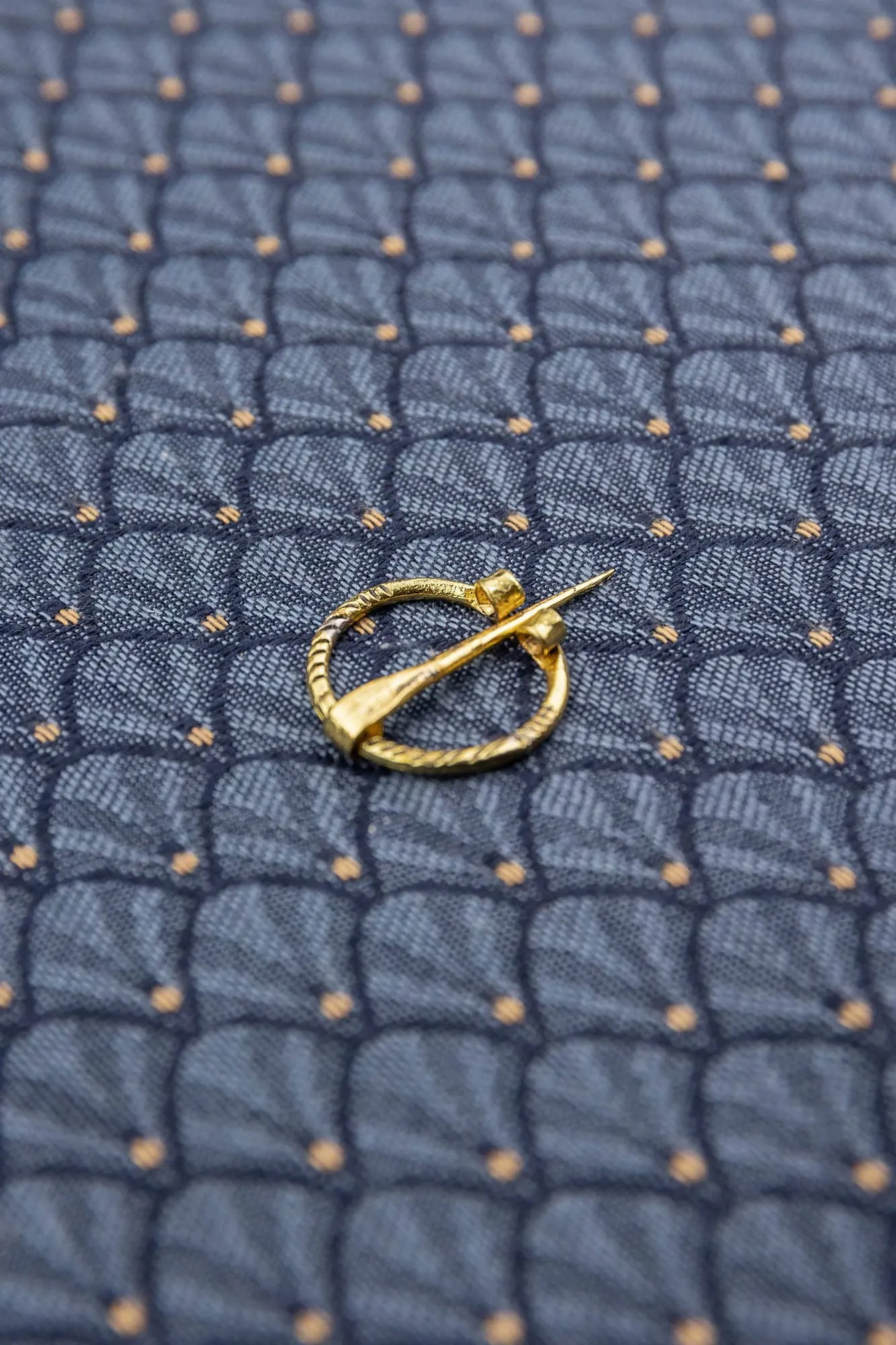 Small Penannular Medieval Brooch in Brass and Copper