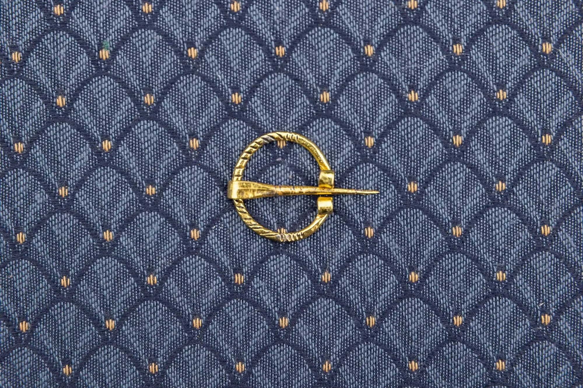 Small Penannular Medieval Brooch in Brass and Copper