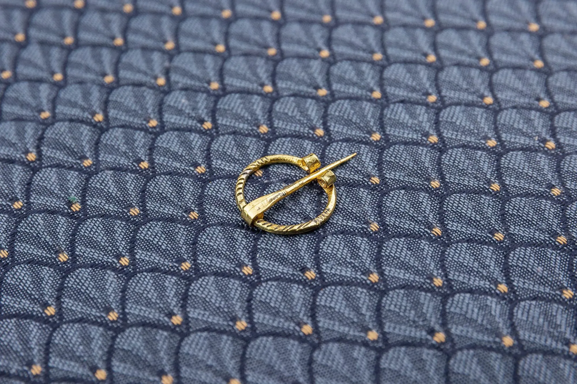 Small Penannular Medieval Brooch in Brass and Copper