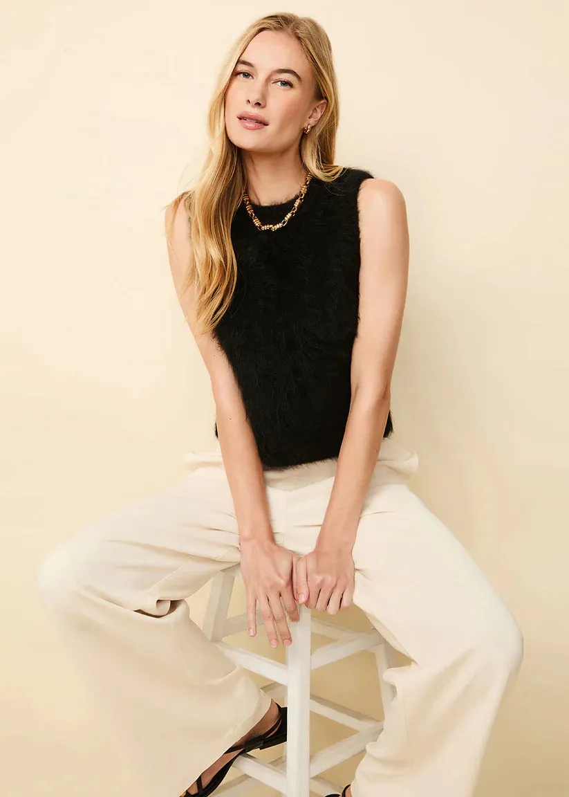Solid & Stripped - The Carmella Vest in Noir