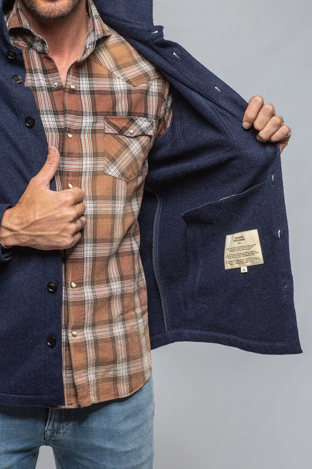 Sooter Cashmere Shirt In Blueprint