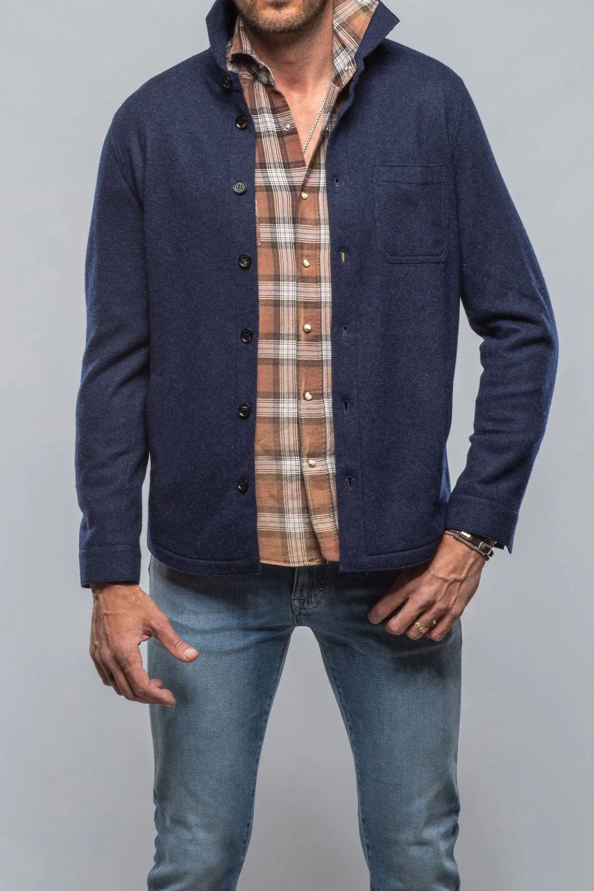 Sooter Cashmere Shirt In Blueprint