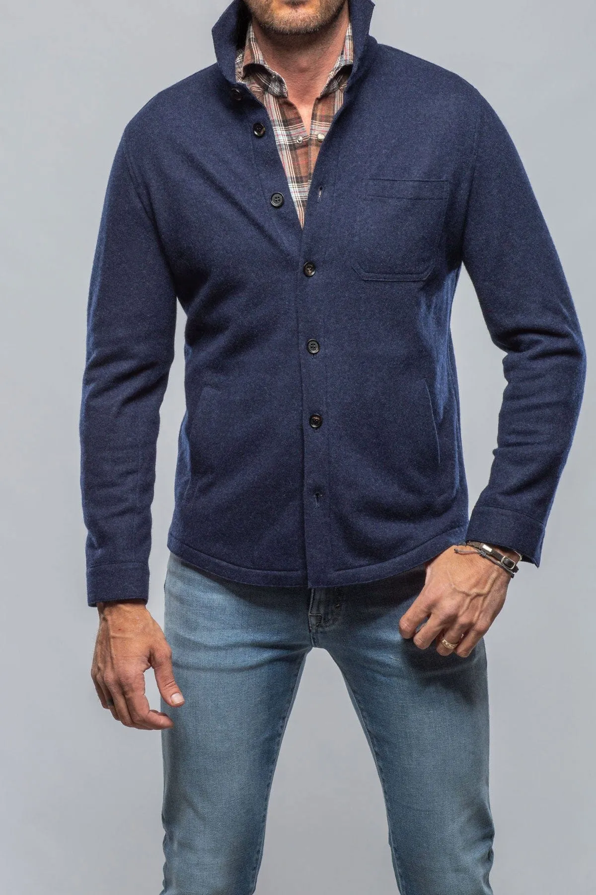 Sooter Cashmere Shirt In Blueprint