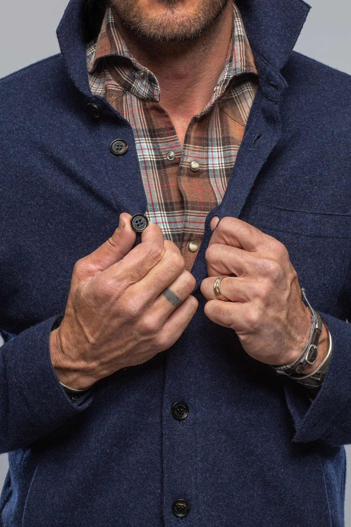 Sooter Cashmere Shirt In Blueprint