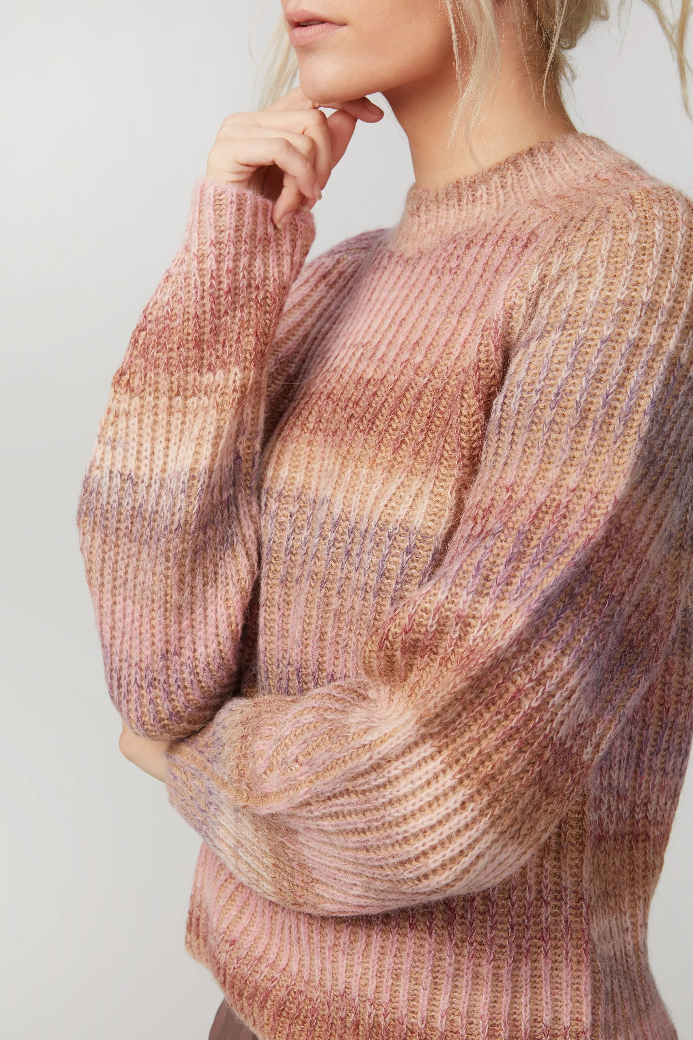 SPACE-DYE WOOL-BLEND CREWNECK SWEATER