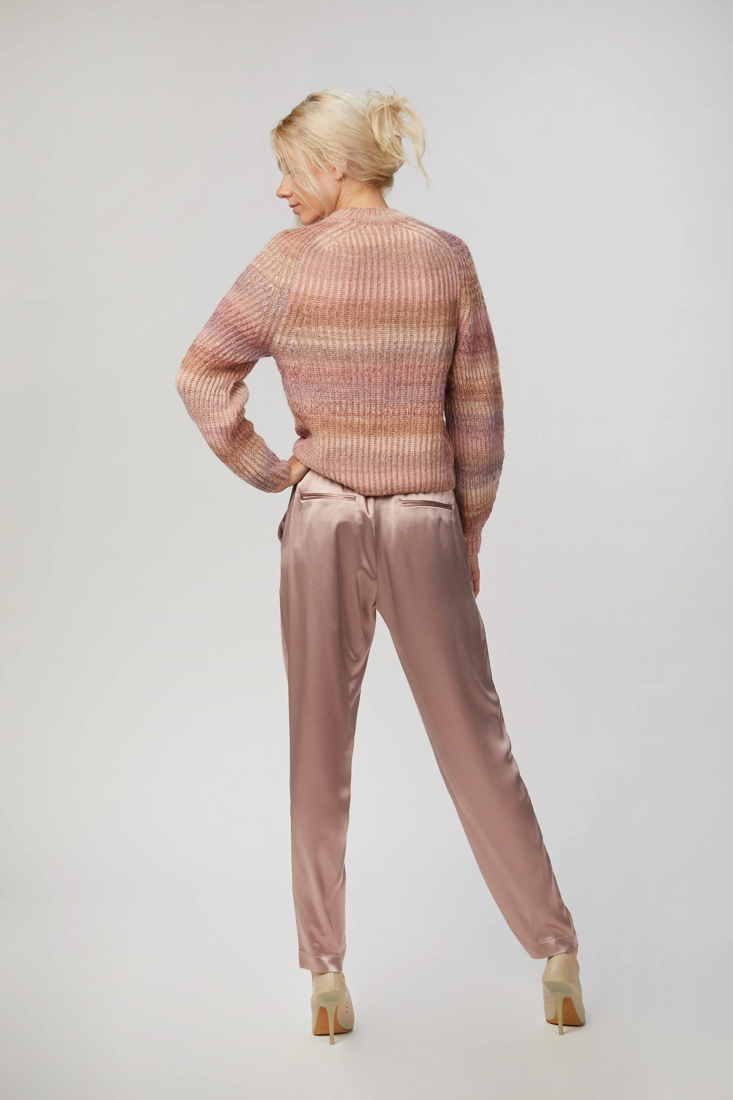 SPACE-DYE WOOL-BLEND CREWNECK SWEATER