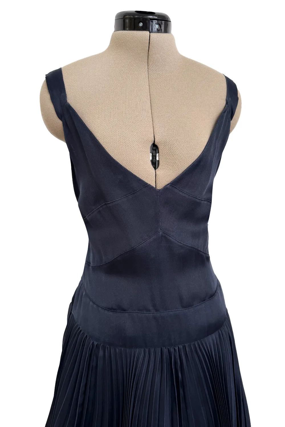 Spring 2000 Chanel by Karl Lagerfeld Haute Couture Runway Blue Organza Silk Dress & Jacket