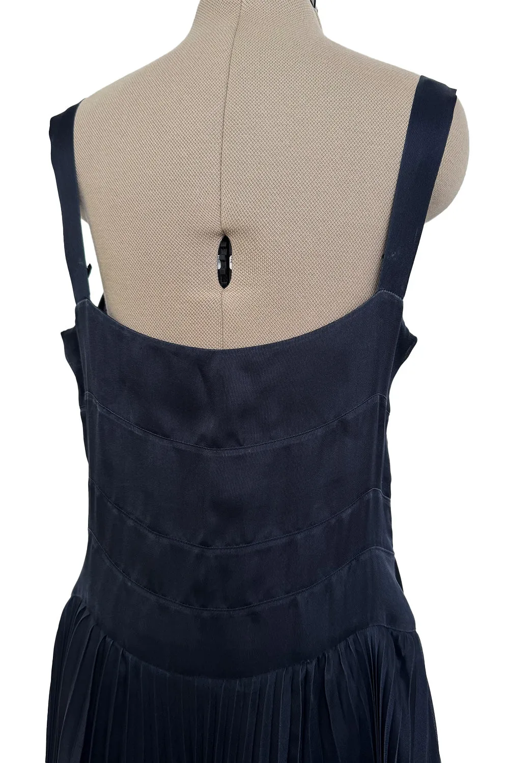 Spring 2000 Chanel by Karl Lagerfeld Haute Couture Runway Blue Organza Silk Dress & Jacket
