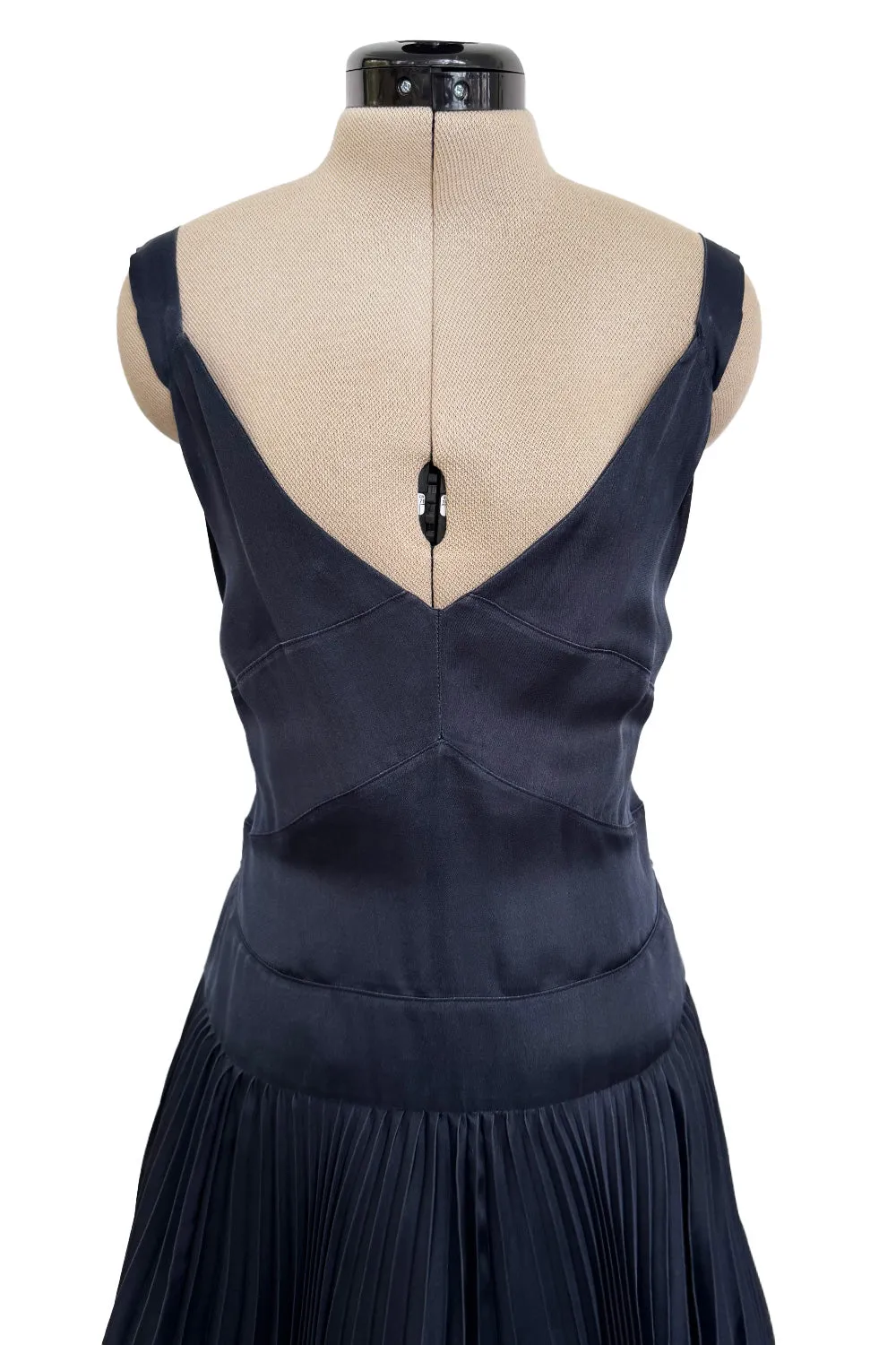 Spring 2000 Chanel by Karl Lagerfeld Haute Couture Runway Blue Organza Silk Dress & Jacket