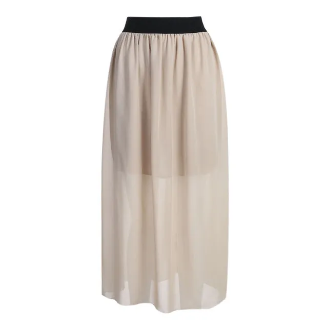 Spring Autumn Women Skirt Clothes Brief Solid Color Velvet Fashion High Waist Elegant LongSkirt Female Fashion Casual Skirts