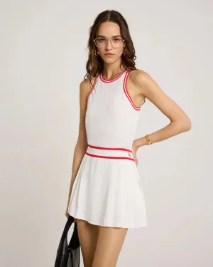 SRC Phoebe Dress - White/Bright Red