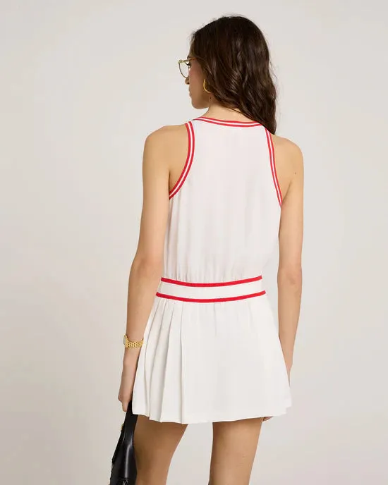SRC Phoebe Dress - White/Bright Red