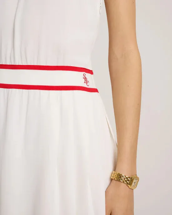 SRC Phoebe Dress - White/Bright Red