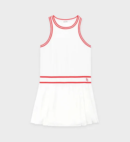 SRC Phoebe Dress - White/Bright Red