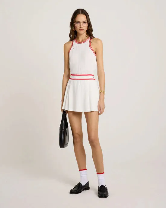 SRC Phoebe Dress - White/Bright Red