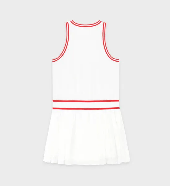 SRC Phoebe Dress - White/Bright Red