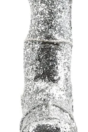SS-STACK-301G Silver Glitter Knee Boot