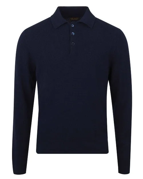 STENSTROMS | Cashmere Polo Shirt | Navy